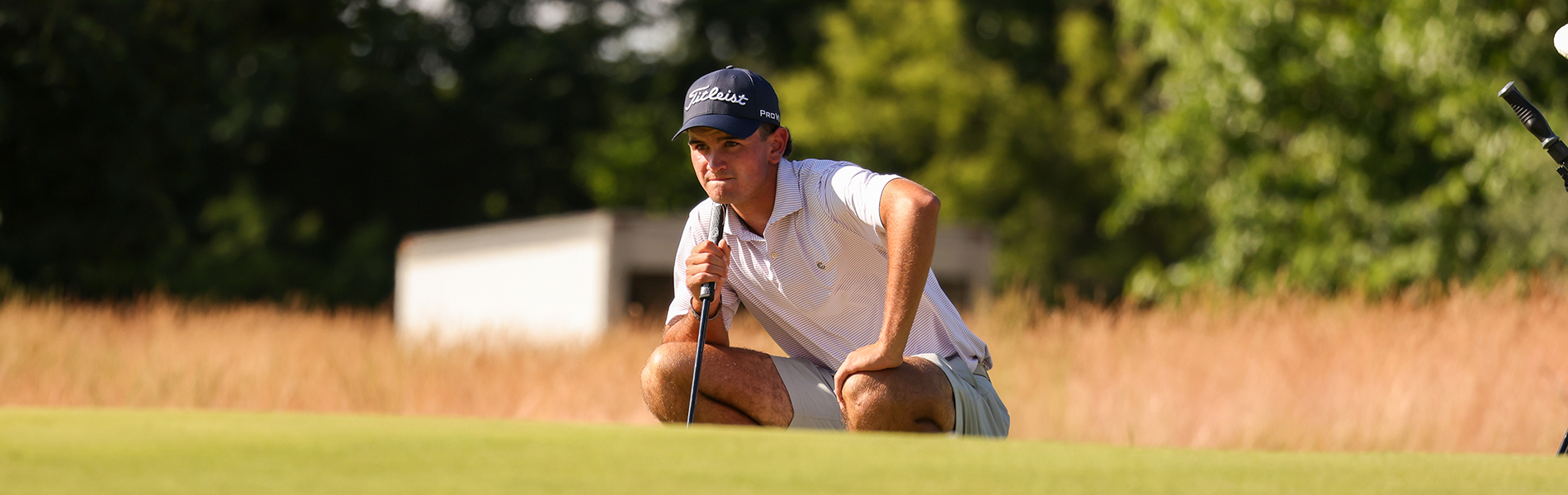 Andrew Sciortino lines up a putt at the Western Junior